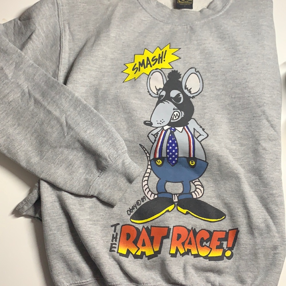 Retro 1989 Smash cartoon crewneck size small